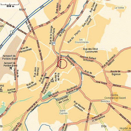 Situation dans Poitiers
